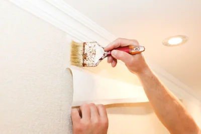 Pose de papier peint à Lalanne-Trie — revêtements muraux et toiles de verre